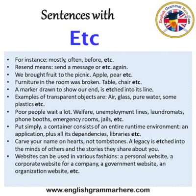 can you put etc in an essay