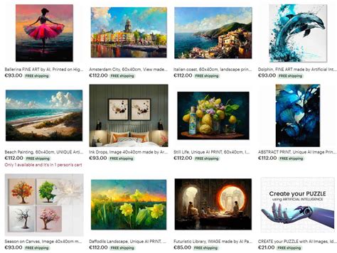 can you sell ai art on etsy and explore the potential of AI-generated artwork in the Etsy marketplace?